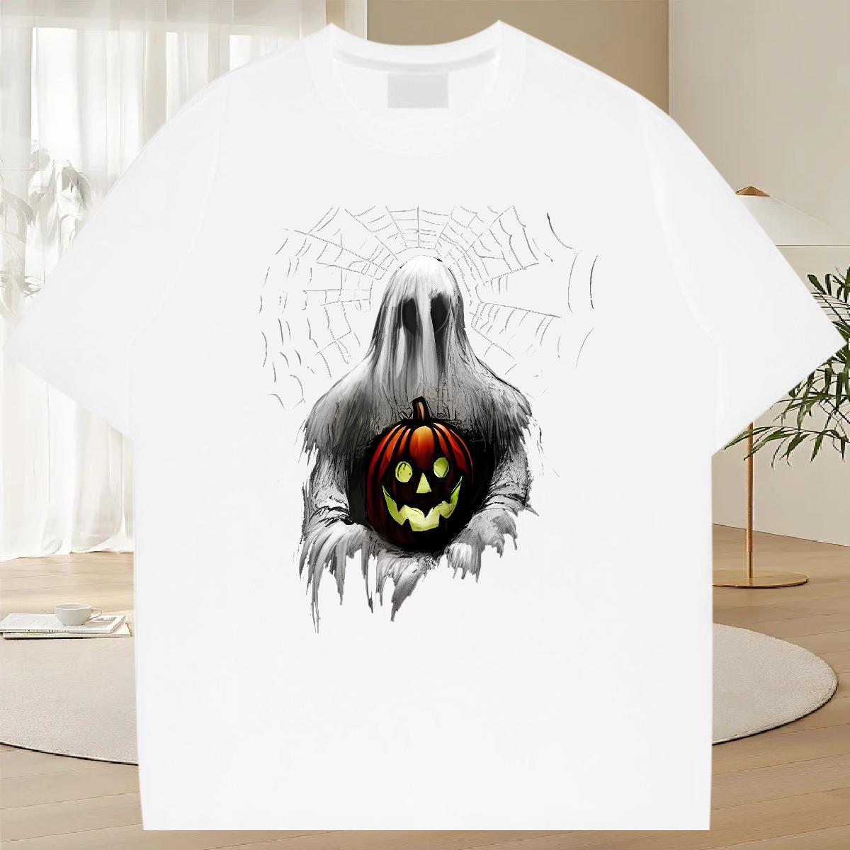 Classic T-Shirts for Men 100% Cotton 230g skull Street wear Hip Hop White Plus Size Breathable Tshirt for Man Woman 2024 DIY Wear