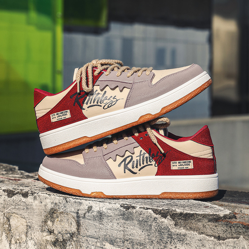 Ddmysports Losing Money Spring Niche Graffiti Board Korean Version Trend Splicing Casual Sports Men S Shoes OUTDOOR