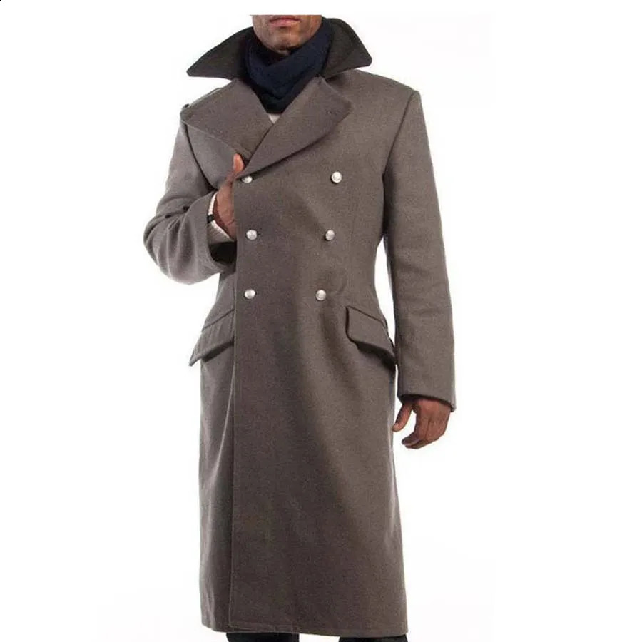 Meimeis homemade YUTU MM gray wool coat mid-length mens military style top 2805 240822
