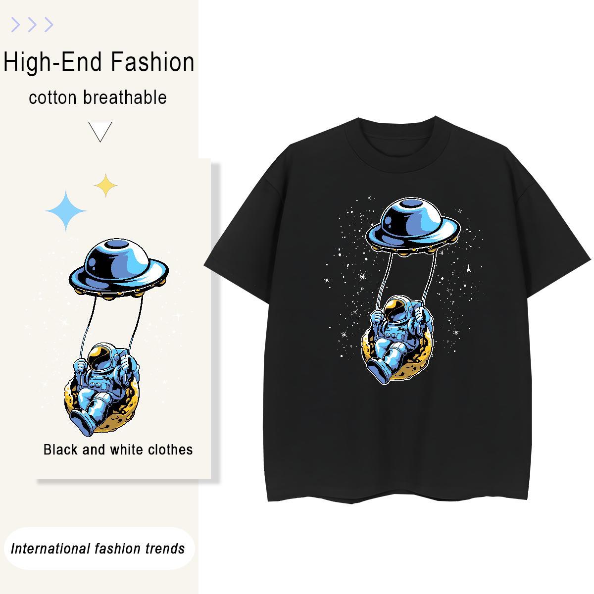 Comfortable Tshirt for Man Woman 230g 100% Cotton universe Street Casual T Shirt For Woman Crew Neck Anime Tees Shirts