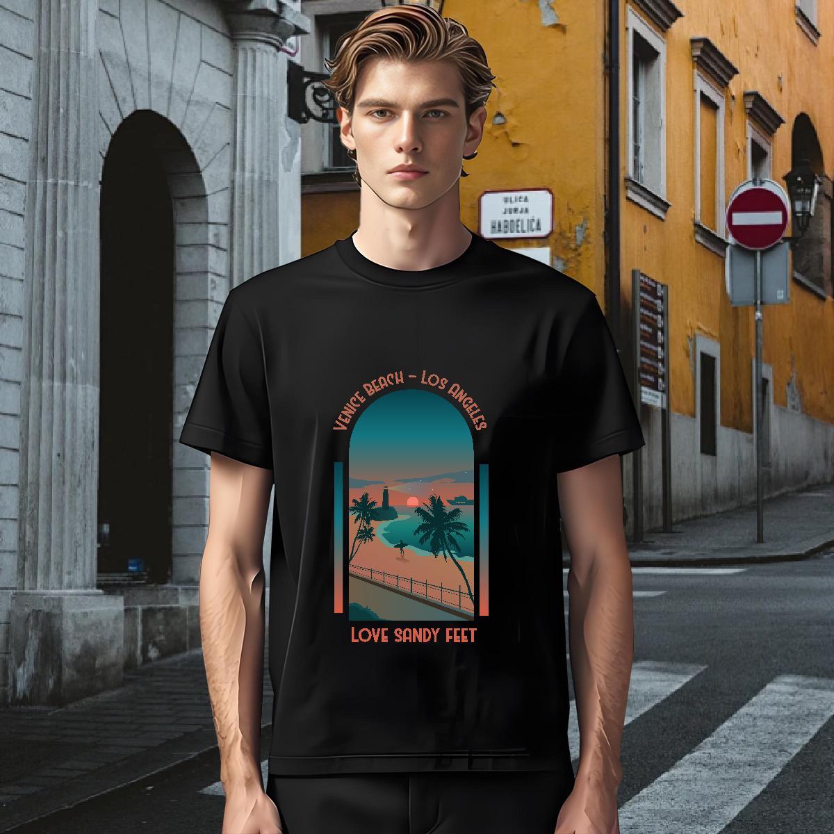 Soft T Shirts Men 230g Cotton sea Daily Wear Skull Short Sleeve O-Neck Men Tops Tees Casual New Tee Shirt