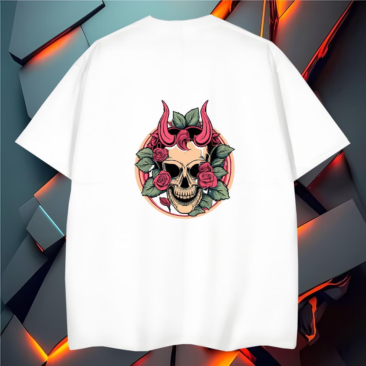Popular T Shirt For Man 100% Cotton 230g skull Sport Skull Breathable Mens Tshirts Designer Wear
