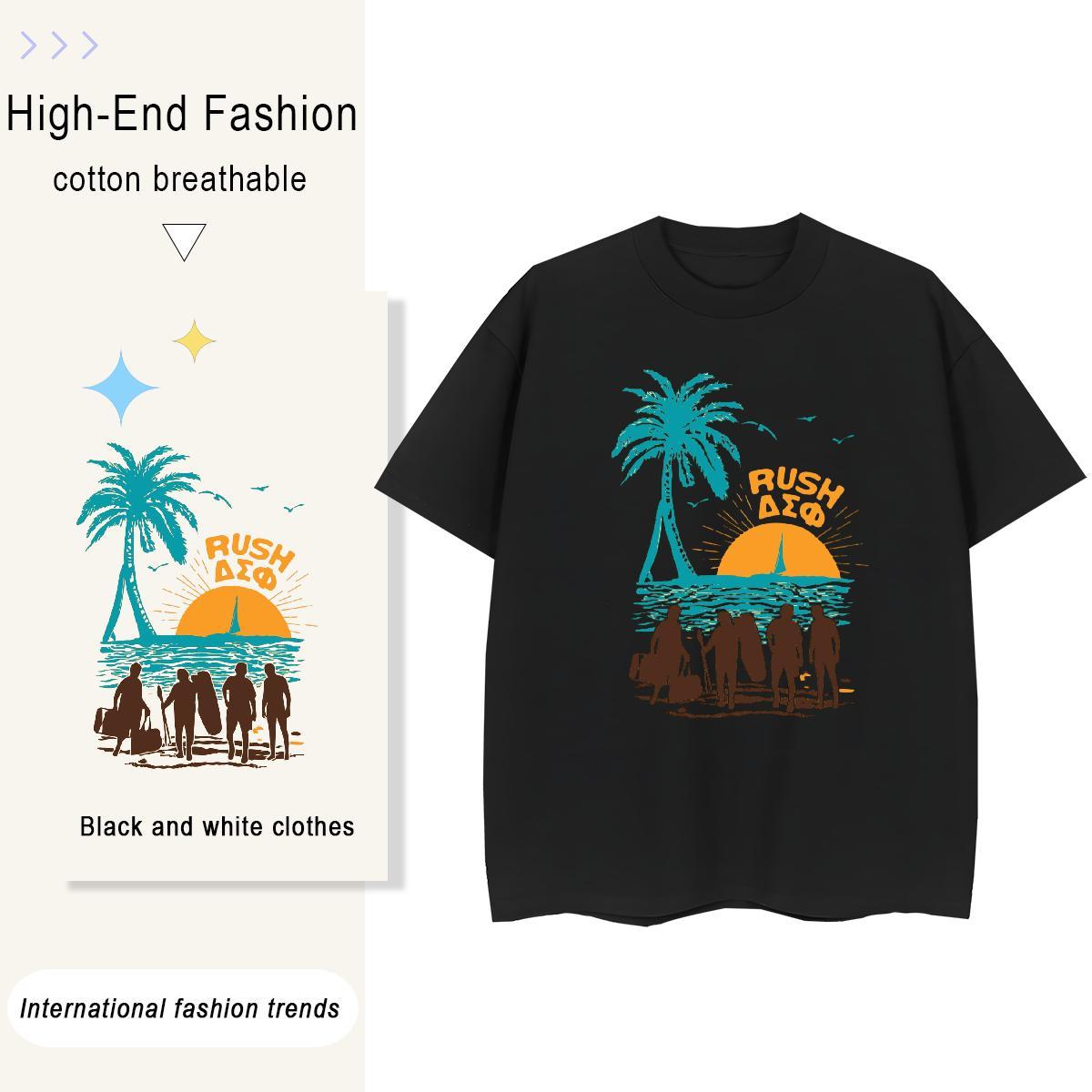 Loose fit Women Tshirts 230g Pure Cotton tree Outdoor Woman T Shirts Round Neck Short Sleeve Skull Top Tees