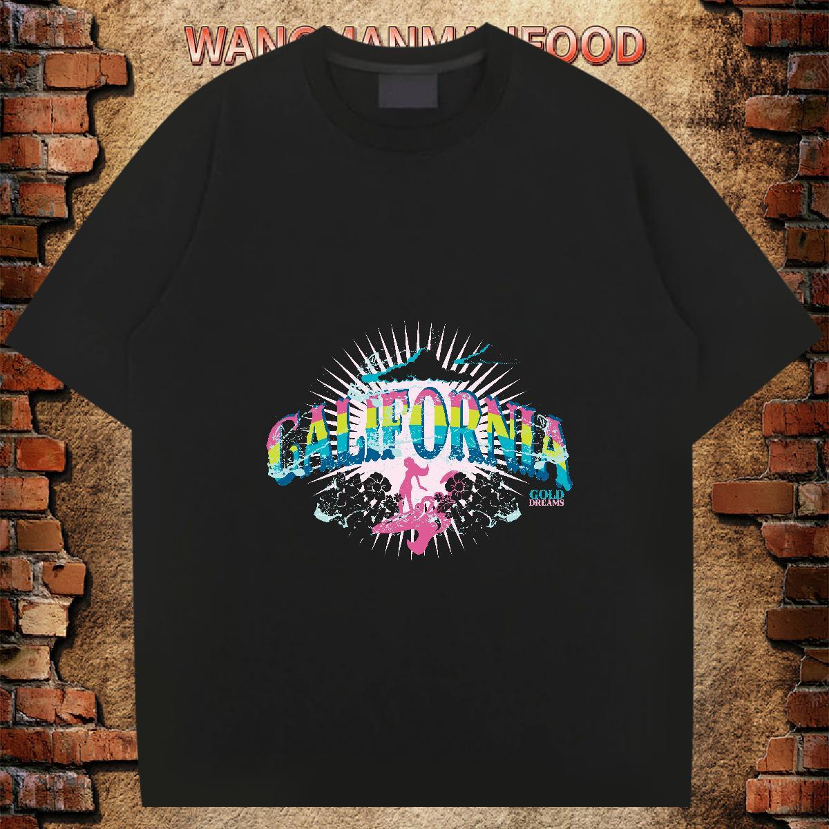 TOP Quality Man T Shirts 100% Cotton 230g letter Daily Outfit Graphic O-Neck Short Sleeve Tshirts Factory Direct Tops Tees
