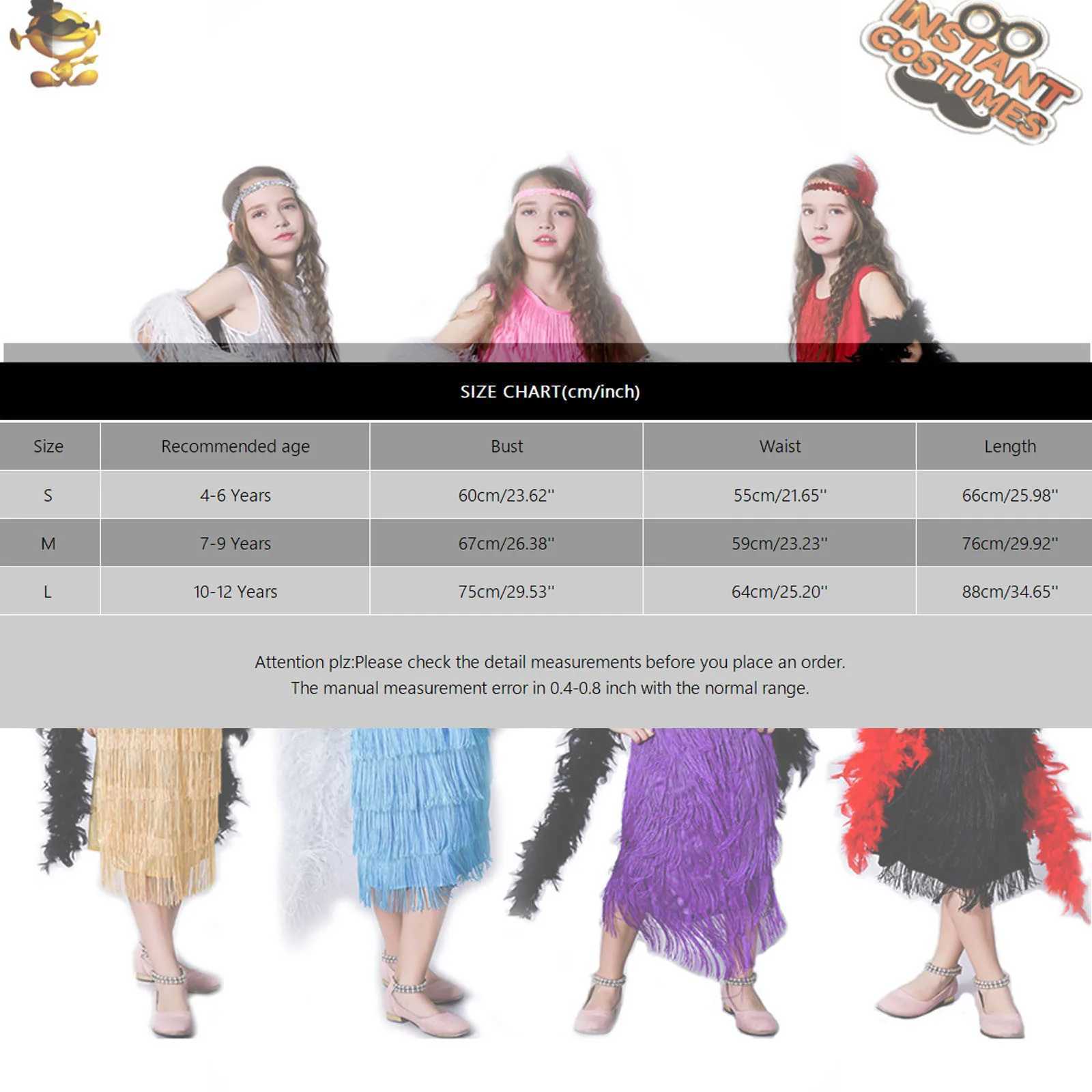 Childrens edge leather girl lapel dress sequined edge Latin dance dress tassel tango dress feather headband clothing W240823