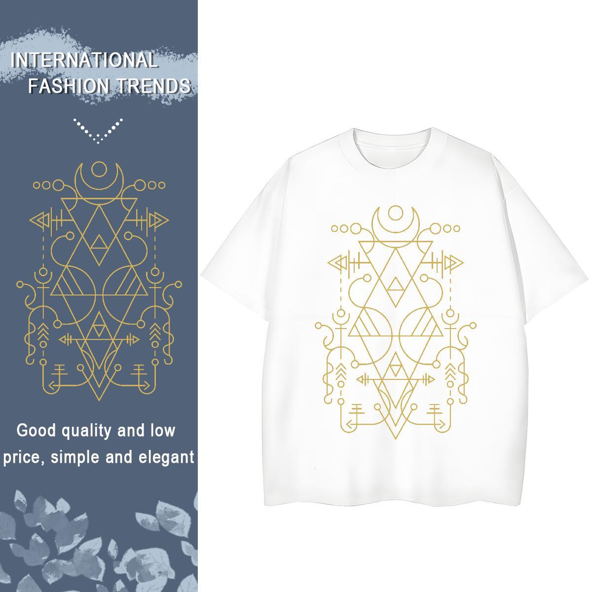High quality Women Tshirts 230g Cotton handpainted Summer Casual Woman T Shirts Short Sleeve O-Neck Oversized Clothes Shirt