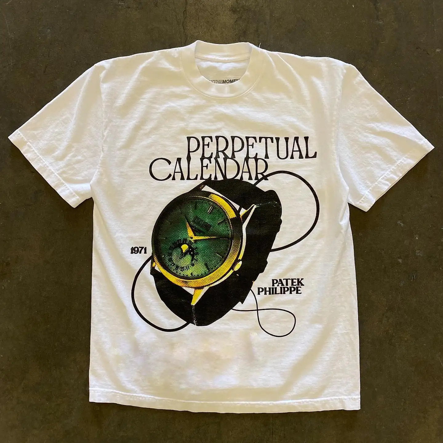 Retro Fashion Aesthetics Watch Printed Womens Tshirt Punk Top Street Clothing Short Sleeve Y2k Mens w240822