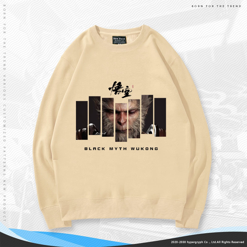 Black Myth Wukong Game Steam With The Same Hoody Clothes Men's and Women's Loose Round Neck Shirt