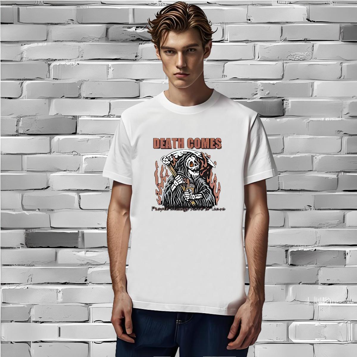 TOP Quality T-Shirts for Men 100% Cotton 230g skull Street Floral Print Breathable Soft Tshirt for Man Woman Stylist Wear