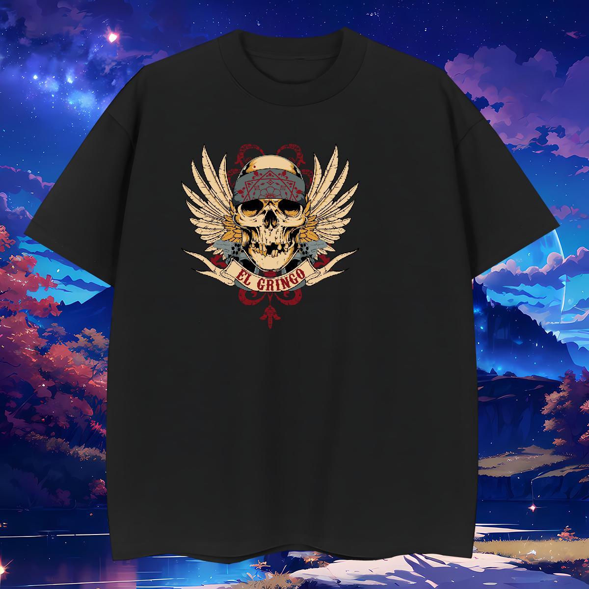 TOP Quality T-Shirts for Men 100% Cotton 230g skull Street Casual Cartoon Printing L-4XL Breathable Short Sleeve Couples T Shirts Fashion Design Tees 