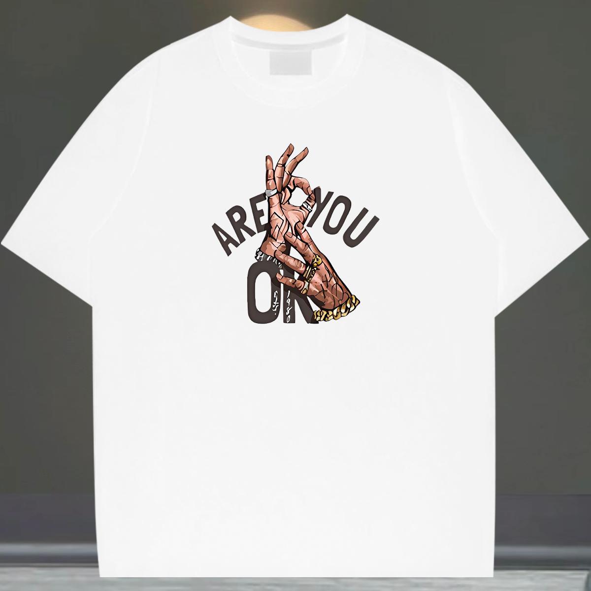 Unisex Man T Shirts 230g Pure Cotton skull Street Wear Plus Size Cartoon Breathable Short Sleeve Mens Tshirts Fashion New Tops Shirt