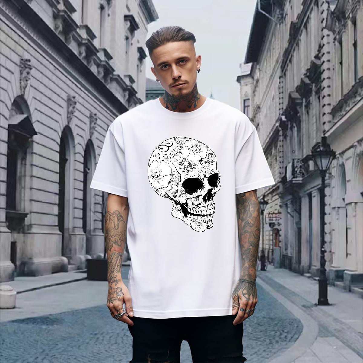 Classic Mens T Shirts 230g 100% Cotton monster Sports Casual Oversized 4XL Breathable Soft Men Tshirts Designer Tops