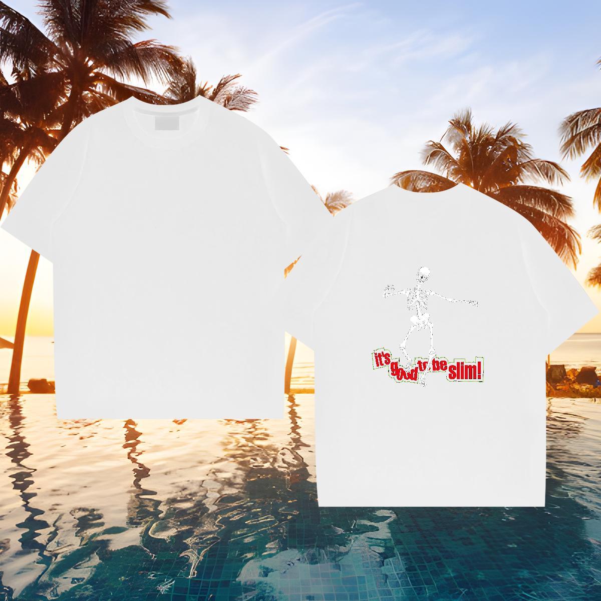 Comfortable T Shirt For Man 230g Pure Cotton skull Sports Casual Oversized 3XL 4XL Breathable Crew Neck Mens Tshirts Stylist Tees