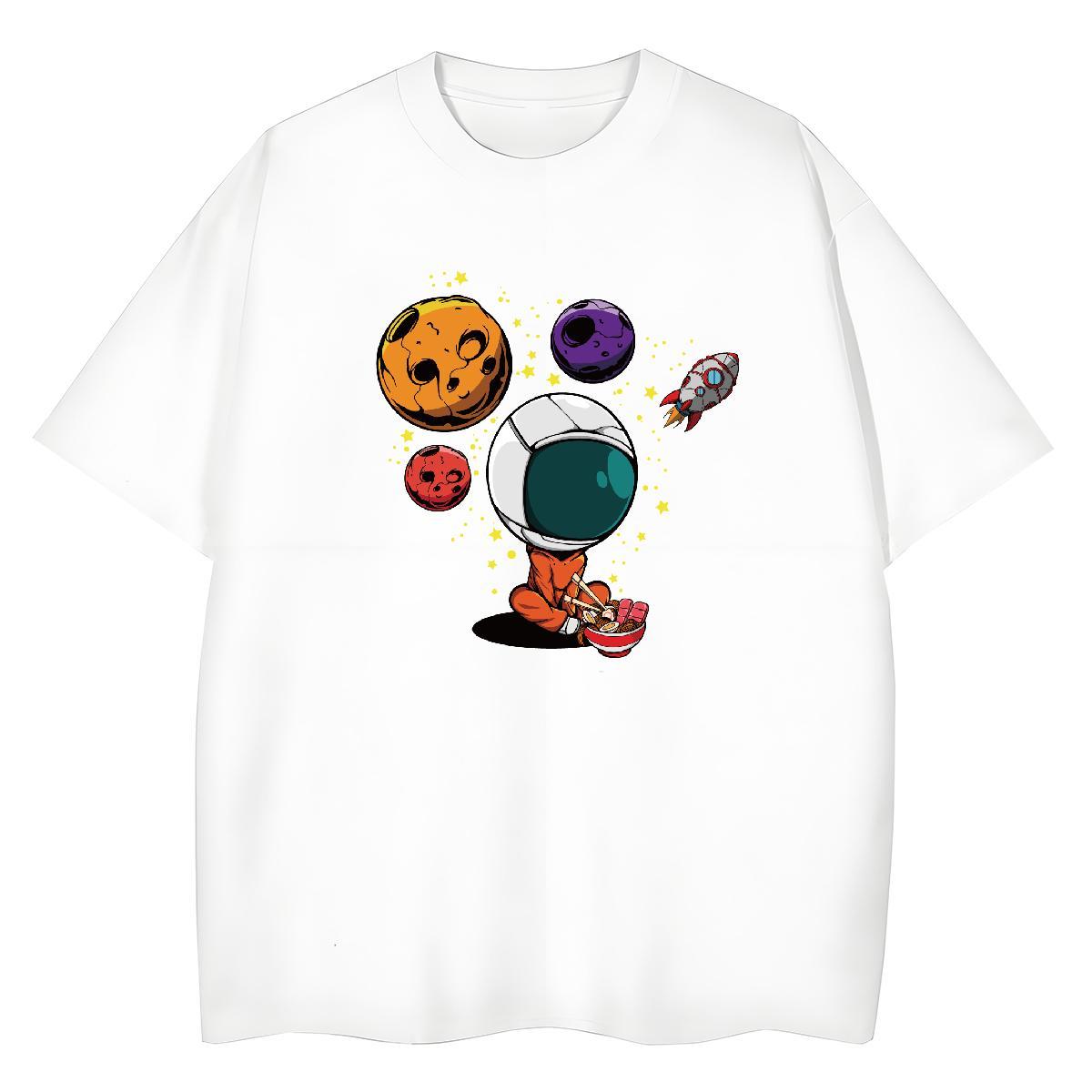 Designer Nice Unisex Tshirts 230g Cotton universe Daily Outfit T Shirt For Woman Breathable Short Sleeve Anime Print Top Shirts