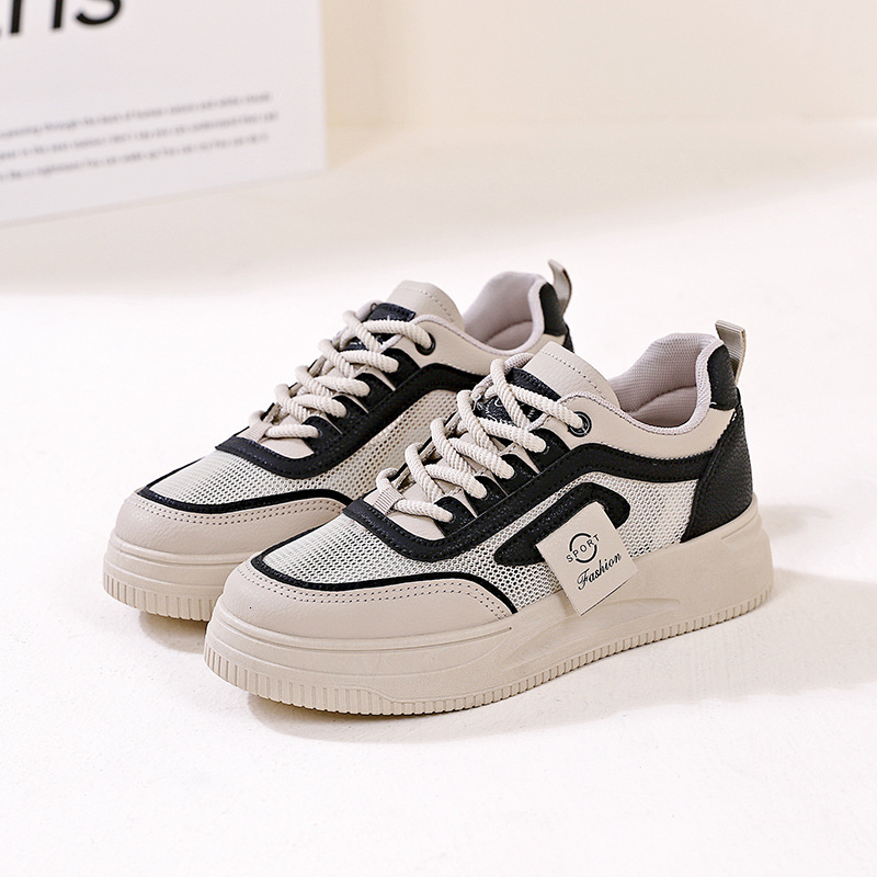 Ddmysports White Spring Summer New Collection Breathable Panel Single Versatile Sports Mesh Shoes For Women OUTDOOR