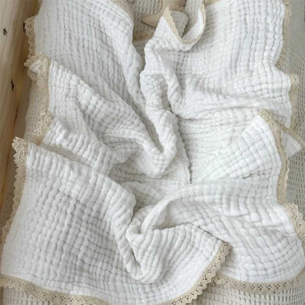 Baby Blanket Newborn 6 Layers Muslin Swaddle Wrap Soft Toddler Kids Bath Towel Infant Baby Crib Stroller Receiving BlanketsXJ240822