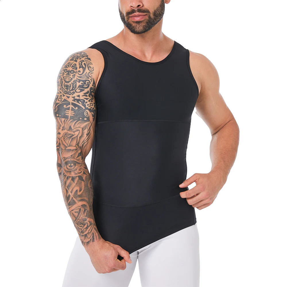 Mens Shapewear Hide Gynecomastia Compression Tank Tops Men Body Shaper Tummy Control Slimming Undershirt 240823 - view 7