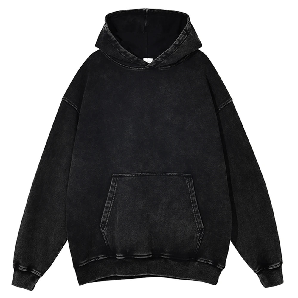Hip Hop Harajuku Custom Hoodie Retro Cotton Street Dress Zipper Personalized Pattern Printing 380G Laundry Rema Alr 240822