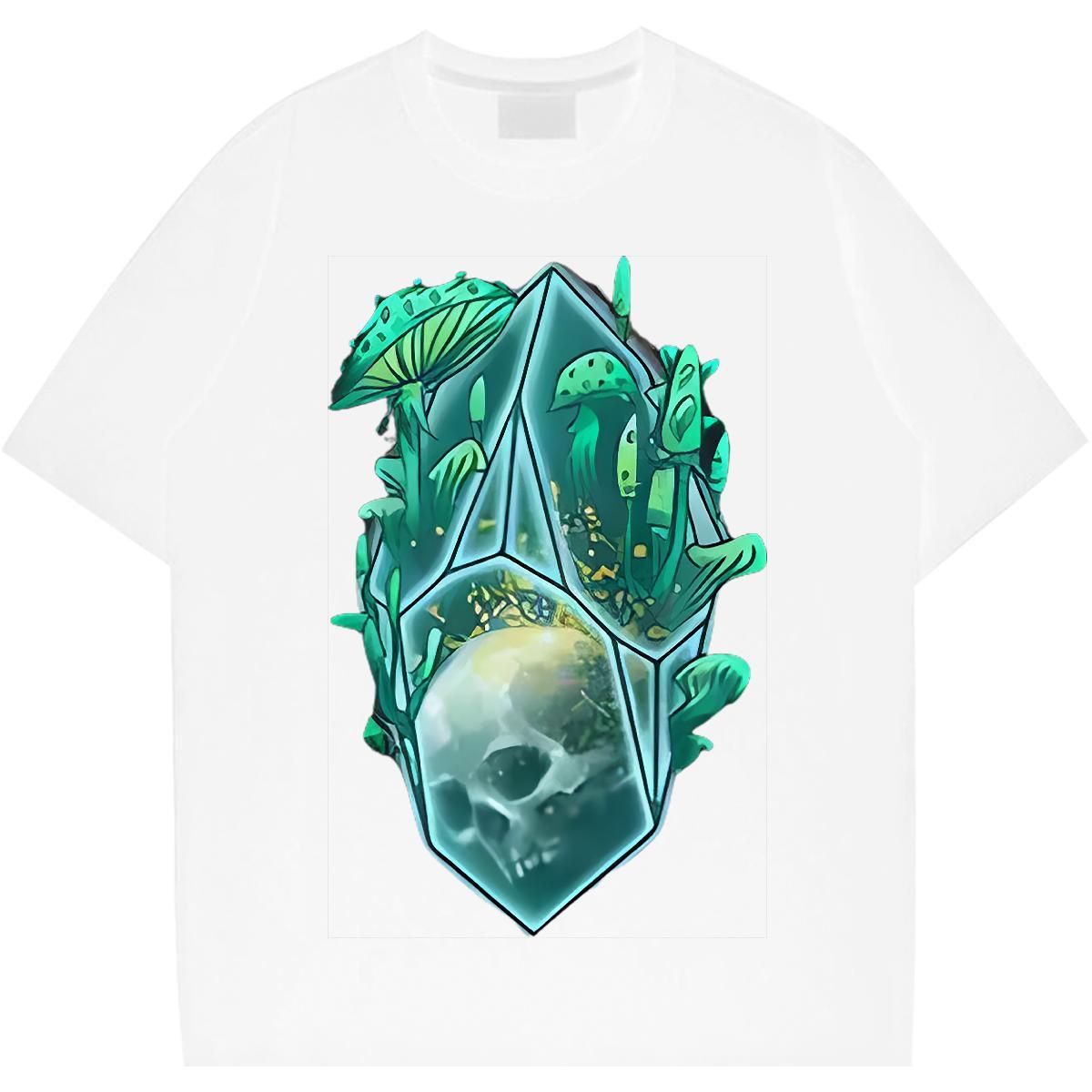 Unisex T-Shirts 100% Cotton 230g skull Outdoor Black White Breathable Short Sleeve Men Clothes T-Shirt Designer Fashion Tee Shirt