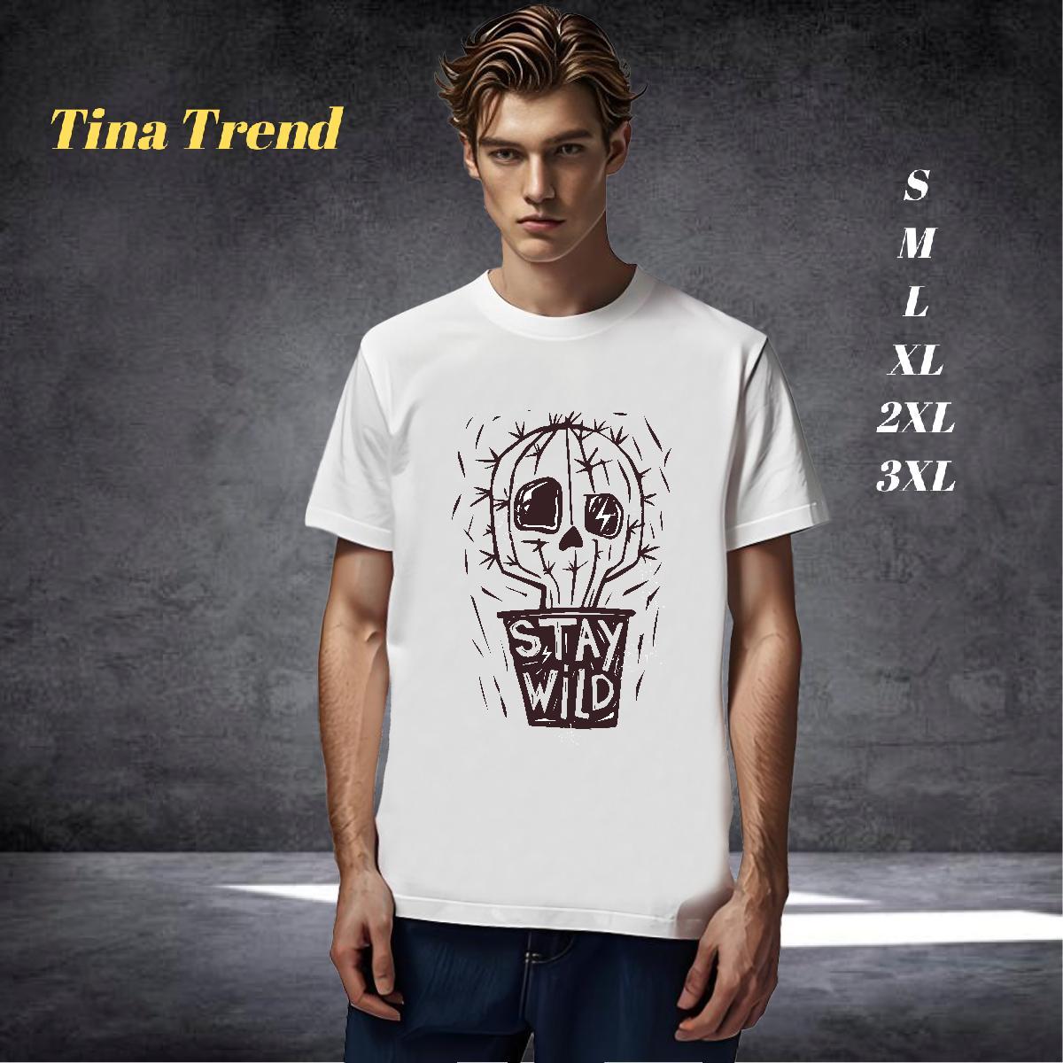 Cool T-Shirts for Men 230g Cotton skull Street Black White Breathable Short Sleeve Men Clothes T-Shirt Classic Tees