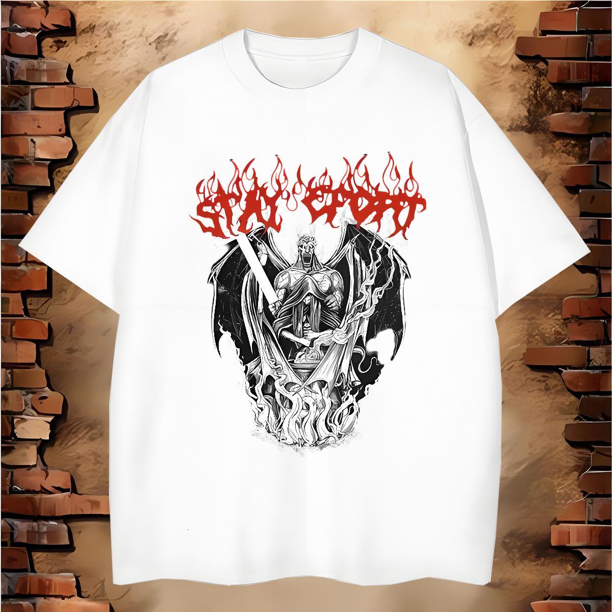 Designer Man T Shirts 230g Cotton skull Casual Daily Wear Anime Pure Cotton Tshirt for Man Woman Custom Clothes