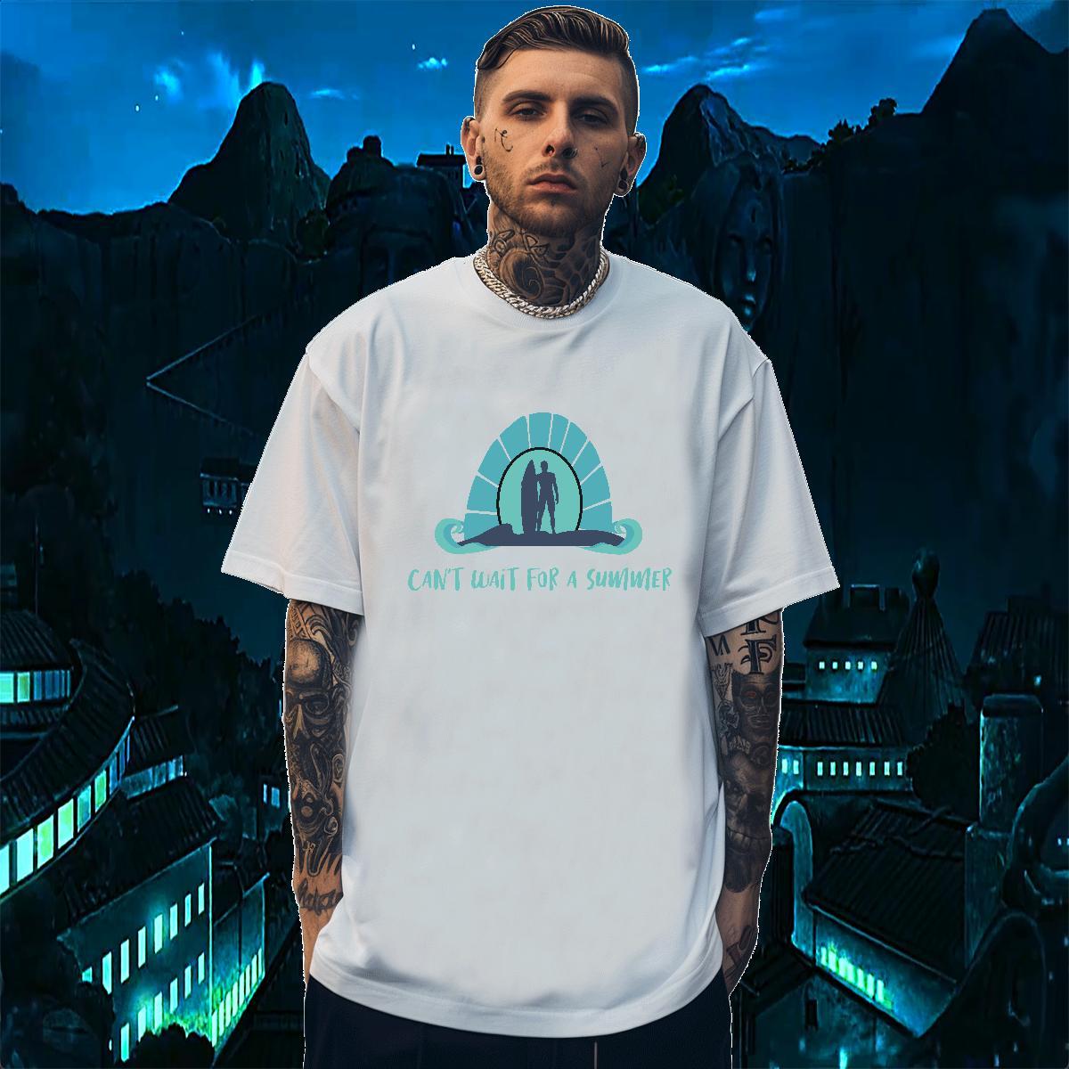 Comfortable T Shirts Men 230g Cotton skateboarding High Street Hip Hop White Plus Size Breathable Crew Neck Tshirt for Man Woman New Tees