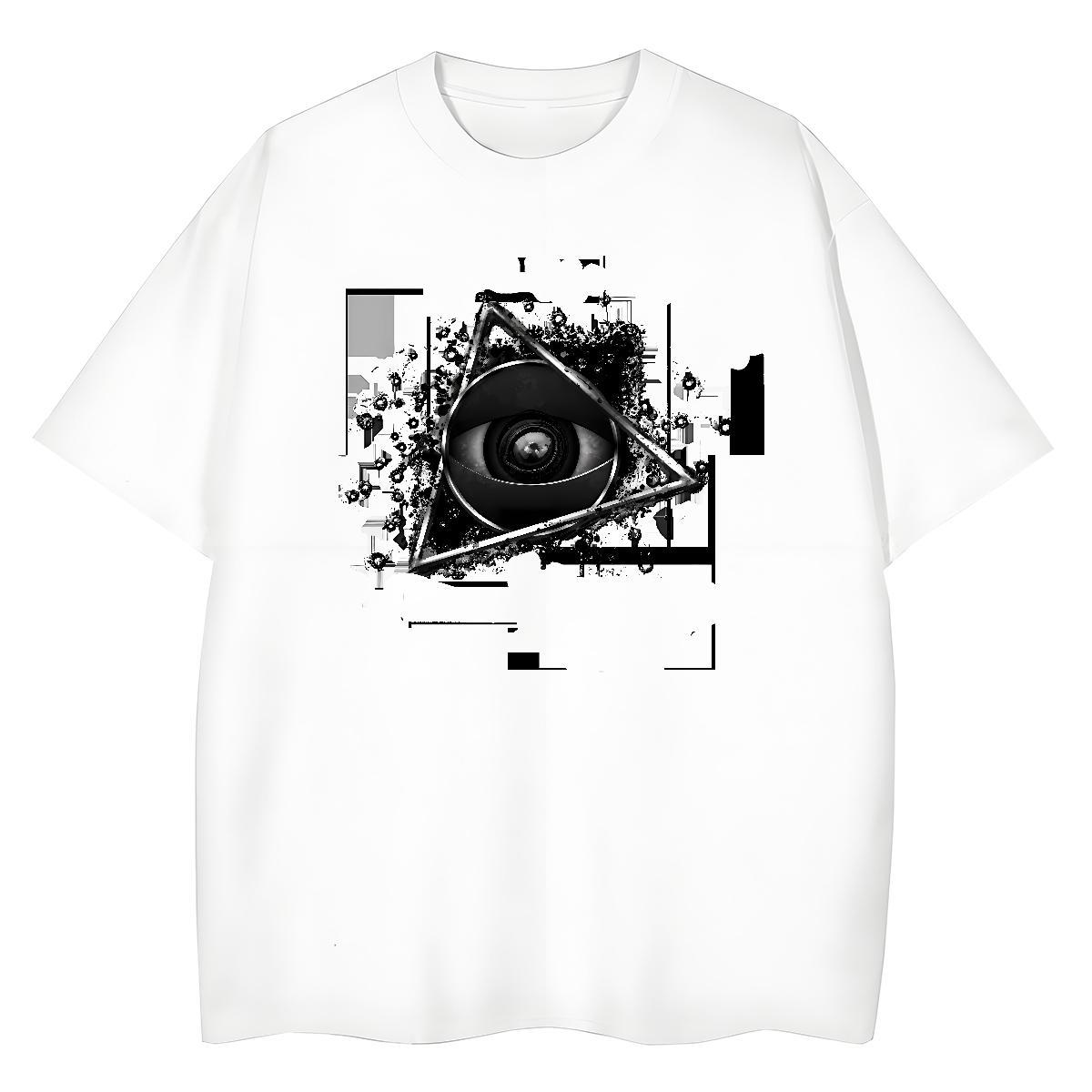 Designer T shirt 230g Cotton eye of the devil Hip Hop Street Asian Size Breathable Men Tops Tees Fashion Design Clothings