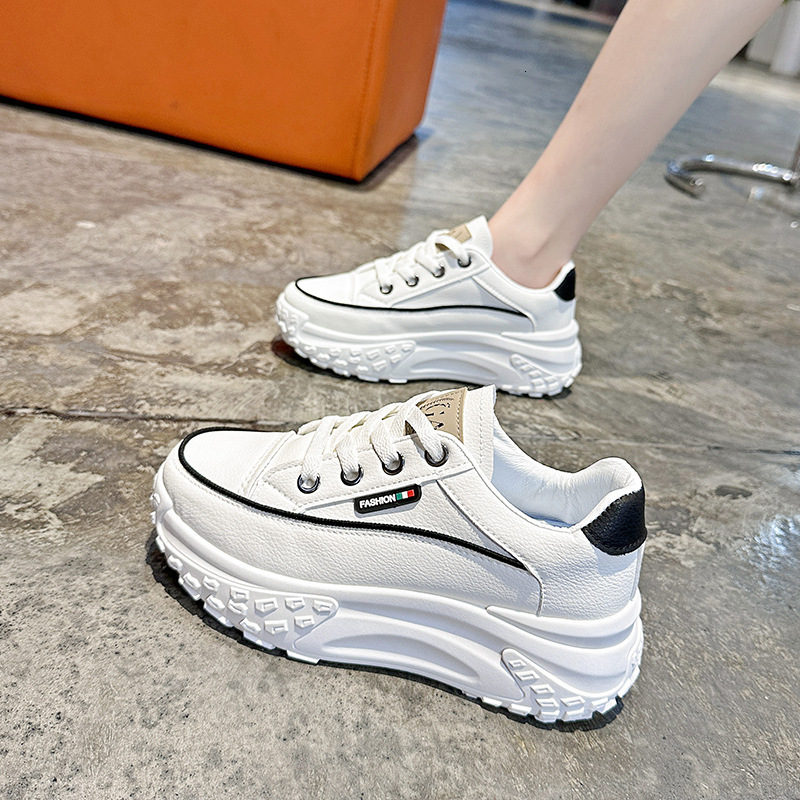 Ddmysports Little White Autumn New Korean Edition Versatile Female Students Thick Sole Board Casual Sports Women S Shoes Lightweight OUTDOOR