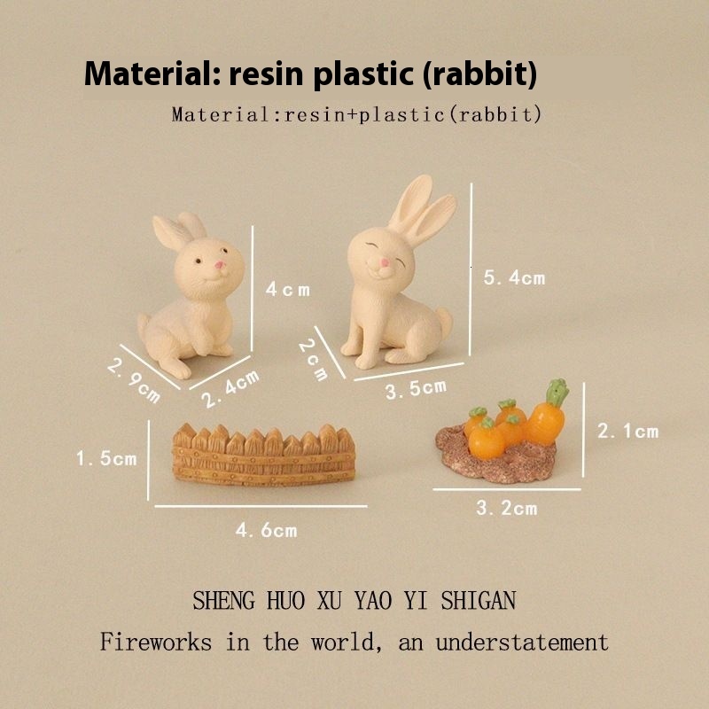 Cute Miniature Rabbits with Radishes and a Wooden Fence - Ideal Desk Accessory