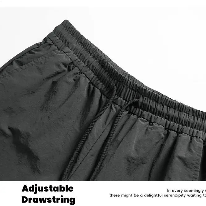 Pleated Work Pants Men Pockets Outdoor Resistant Paratrooper Pants Slightly Wrinkled Casual Trousers Waterproof Breathable 240822