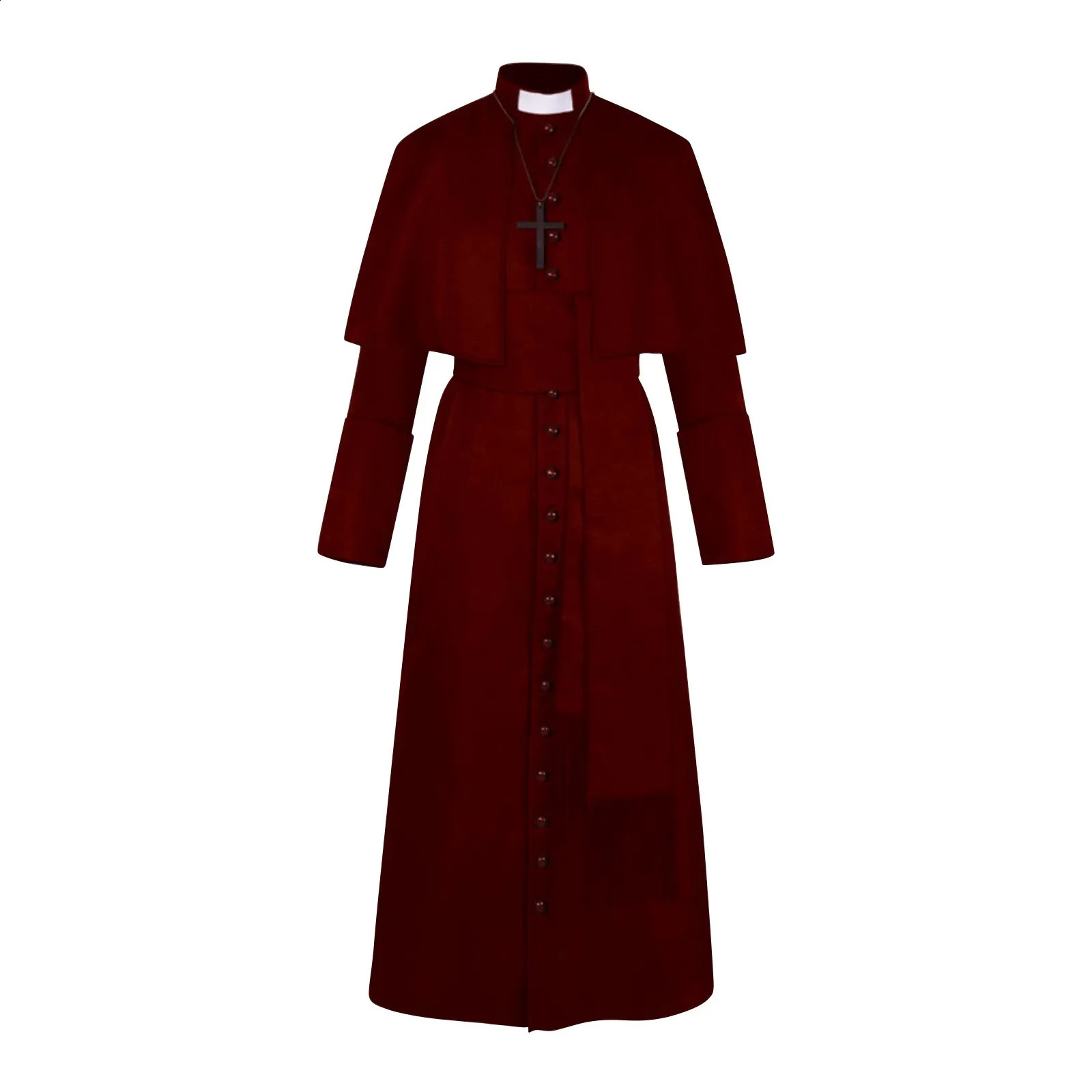 Medieval Priest Role Playing Costume Sleeping Monk Robe Witch Christ Carnival Adult Female 240823