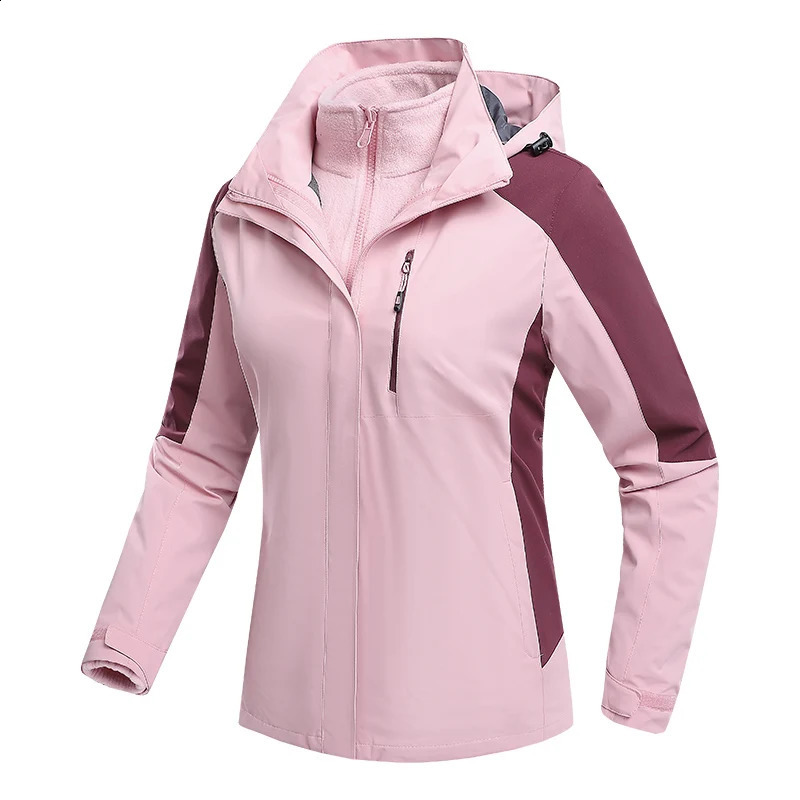 Warm winter jacket windproof waterproof zipper hooded Parka mens twopiece set 3in1 240822