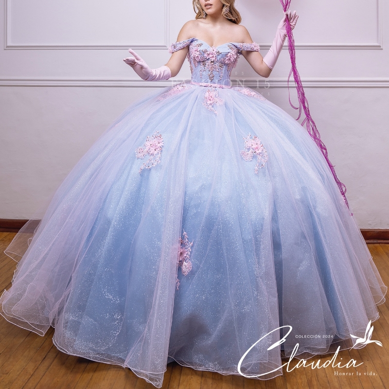2025 Sky Blue Shiny Quinceanera Dresses Ball Gown Sweetheart Applique Lace Beading Tulle Lace-Up Backless Party Princess Sweet 16 Dress