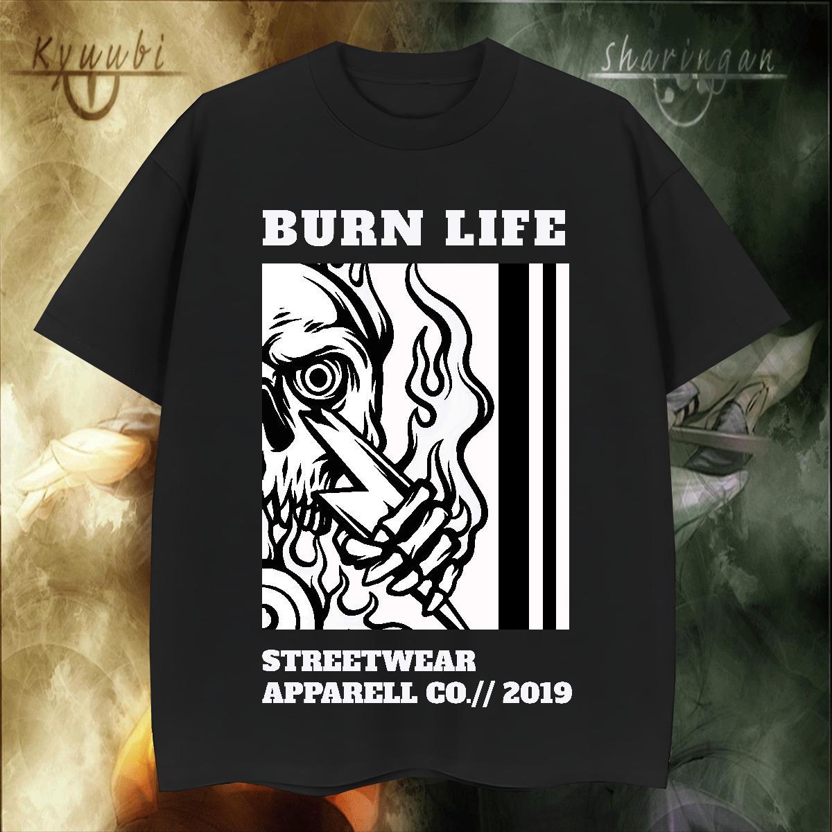 Cool Design T Shirts Men 230g Cotton skull Daily Wear Custom Cartoon Short Sleeve O-Neck Men Clothes T-Shirt 2024 Summer Tops