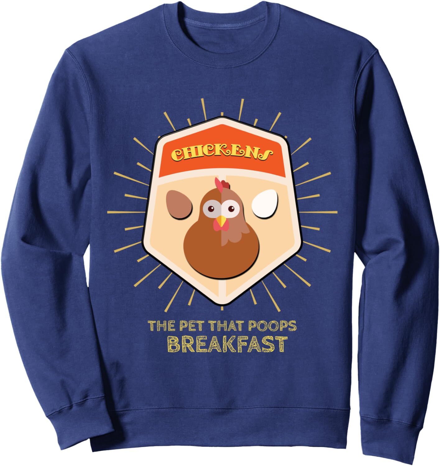 Long Sleeve Shirts for Men sweatshirt Chickens The Pet That Poops Breakfast Funny Hen Egg Sweatshirt T shirt Tee Streetwear Casual tops clothes
