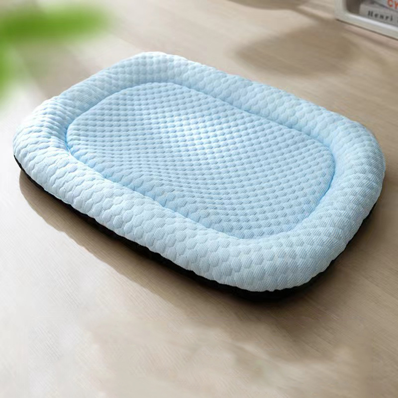 Cool summer pet cooling mats in small dog kennels cat mats cool feeling teddy bed ice silk breathable mat