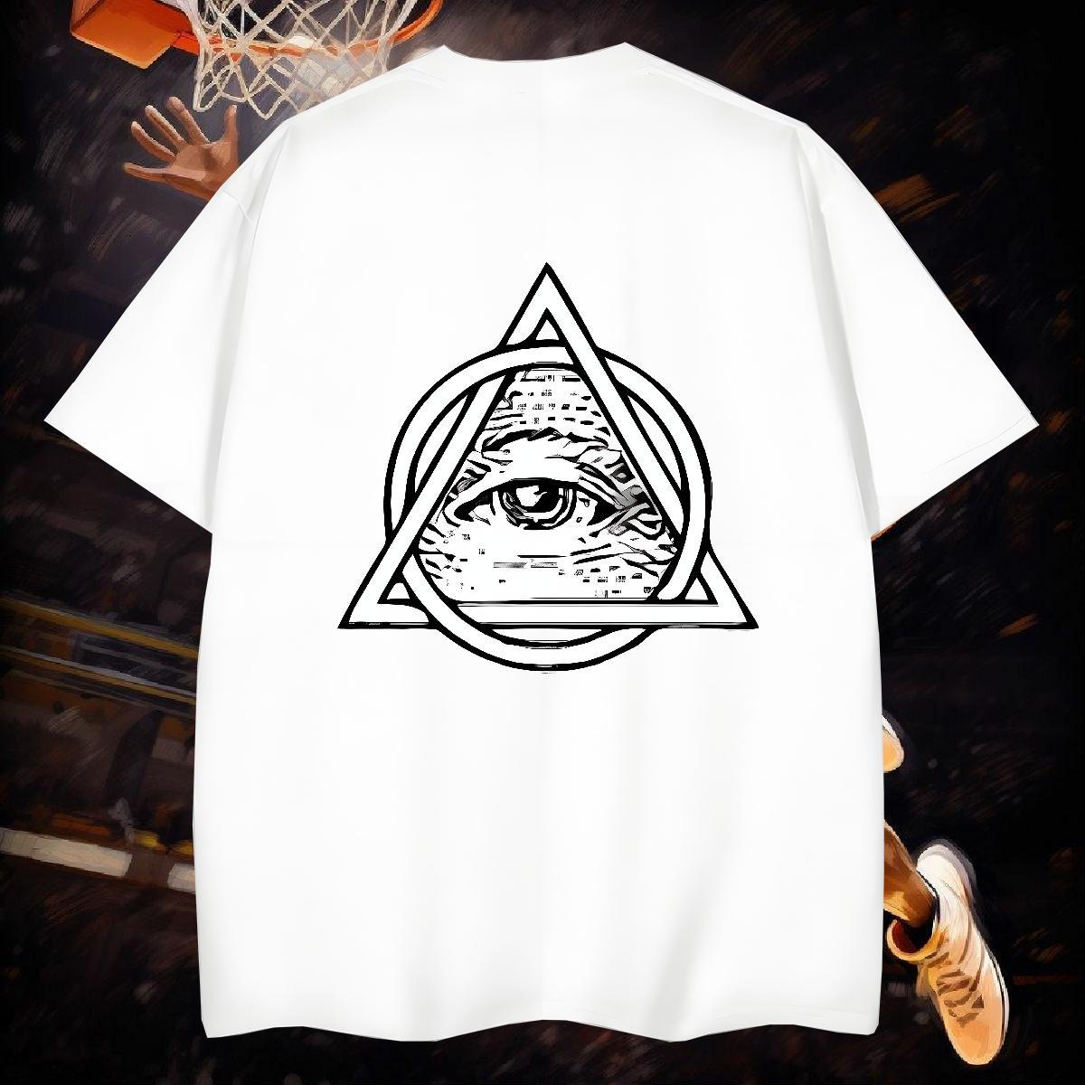 Brand Mens T Shirts 230g 100% Cotton eye of the devil Casual Daily Wear Black Oversized Breathable Tshirts Designer Fashion Top Tees