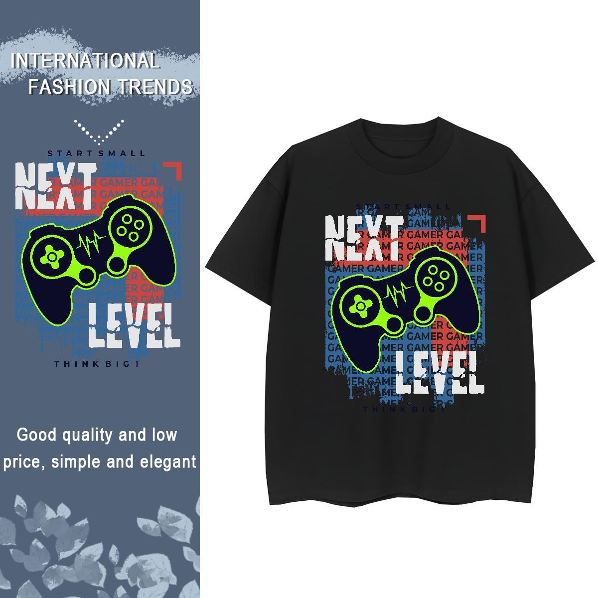 5A Unisex Tshirts 230g 100% Cotton game Summer Casual T Shirt For Woman Short sleeve Soft Black White Top Tees