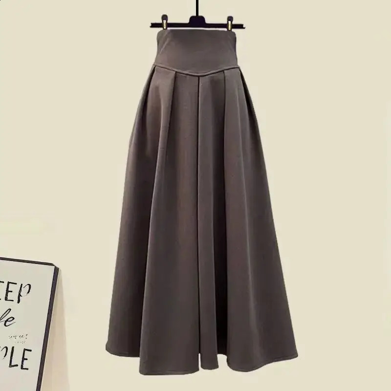 Spring and Autumn Season Set for Women Korean Edition Slimming Sweater High Waist Half Skirt Two Piece Set 240823