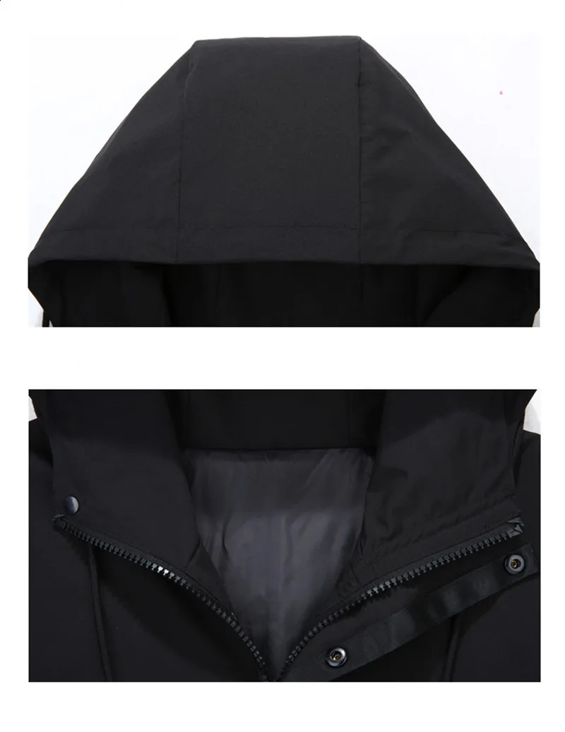 spring Long style coat mens High quality casual trench coat casual hoooded jackets mensize XL-8XL 240822