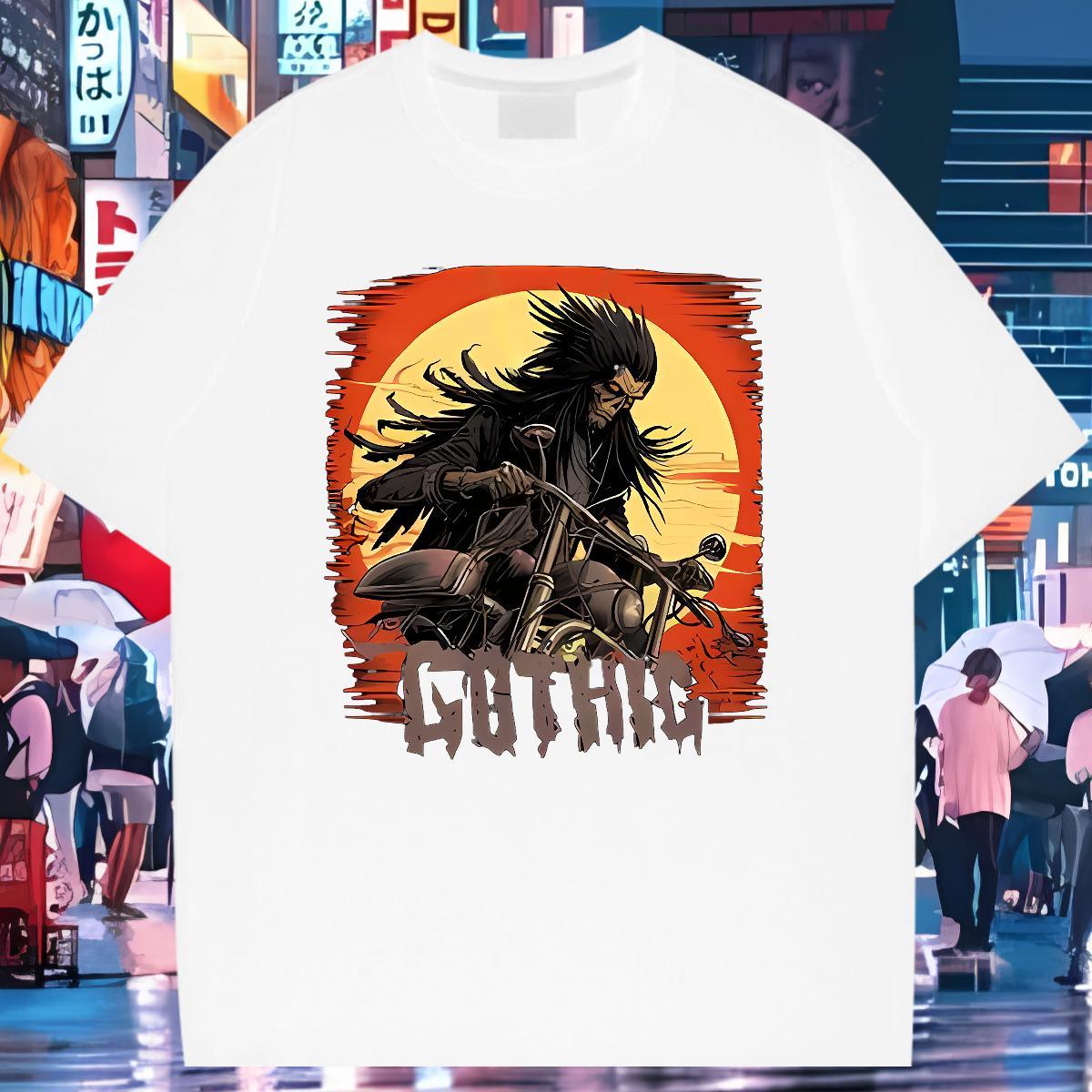 Popular Men T Shirts 100% Cotton 230g skull Street wear Hip Hop Custom Printed Round Neck Short Sleeve Men Tshirts Designer Polos