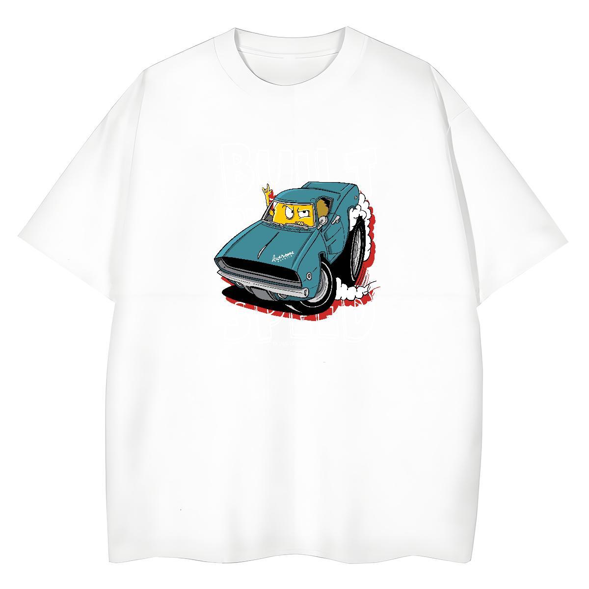 Soft Woman Tshirt 100% Cotton 230g plush Daily Outfit T Shirt For Woman Breathable Crew Neck Custom Cartoon Tees