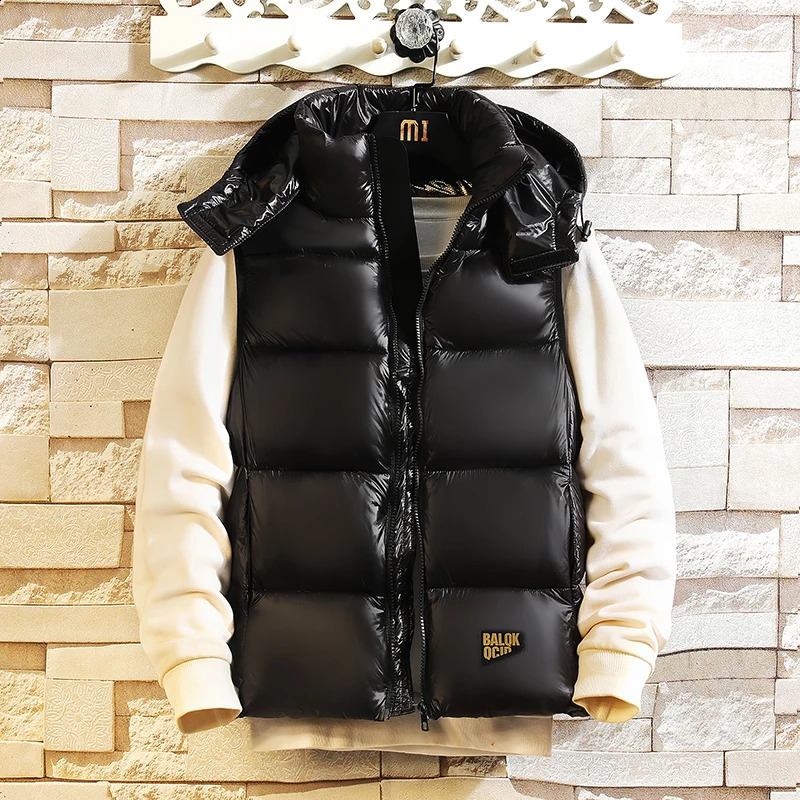 Mens winter windproof sleeveless jacket Parkas womens mens casual thick warm detachable vest 240822