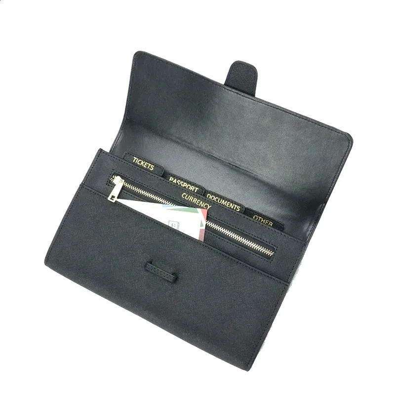 monogrammed saffiano leather travel collection gift travel set kits leather passport holder cover travel tag long travel wallet 240822