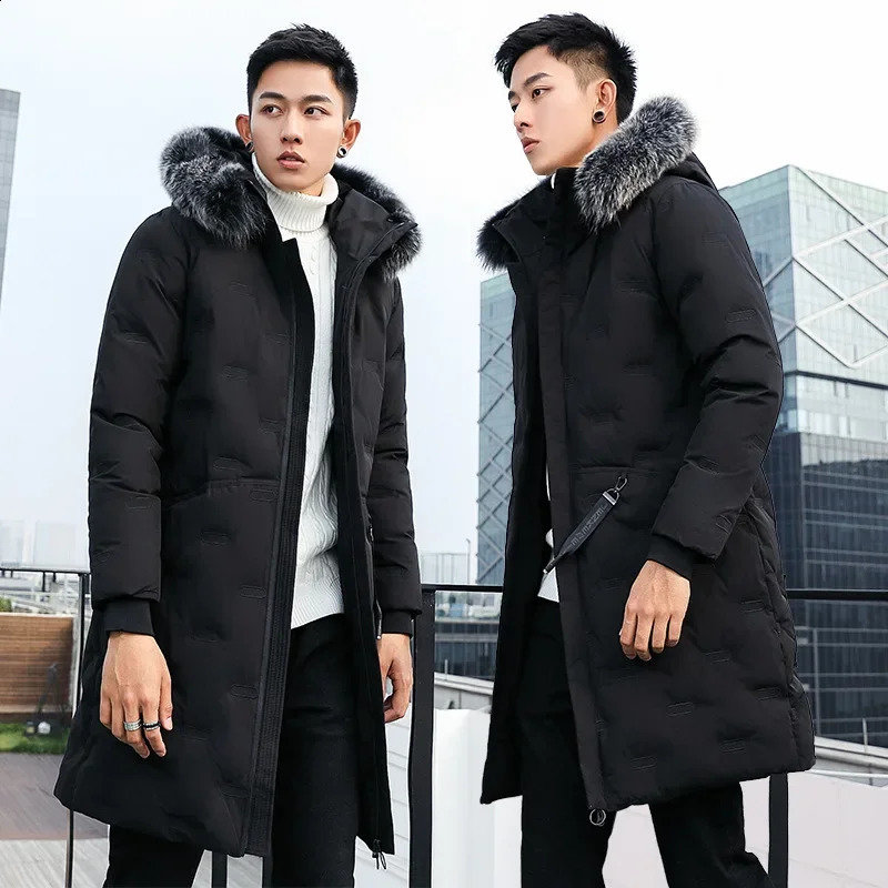 Mens Winter Jacket Cotton Long Style Trend Young and Handsome Camouflage Clothing Casual 240822