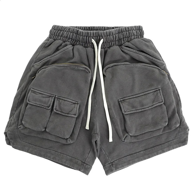 Multipocket zipper tactical overalls feature heavyweight shorts 240822