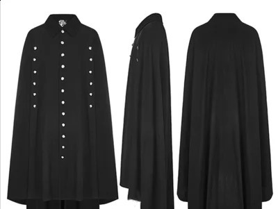 Spring and Autumn Edition Mens Youth Cape Coat Fashion Mens bat shirt Super Long Cape Coat with everything 240822