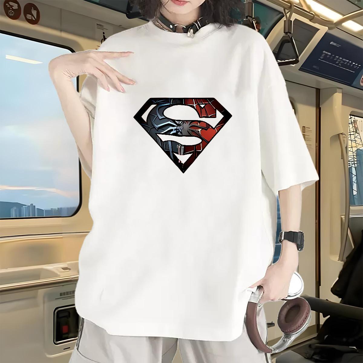 Female Unisex Tshirts 100% Cotton 230g letter Outdoor Womens T Shirts Breathable Crew Neck Anime Clothes Shirt