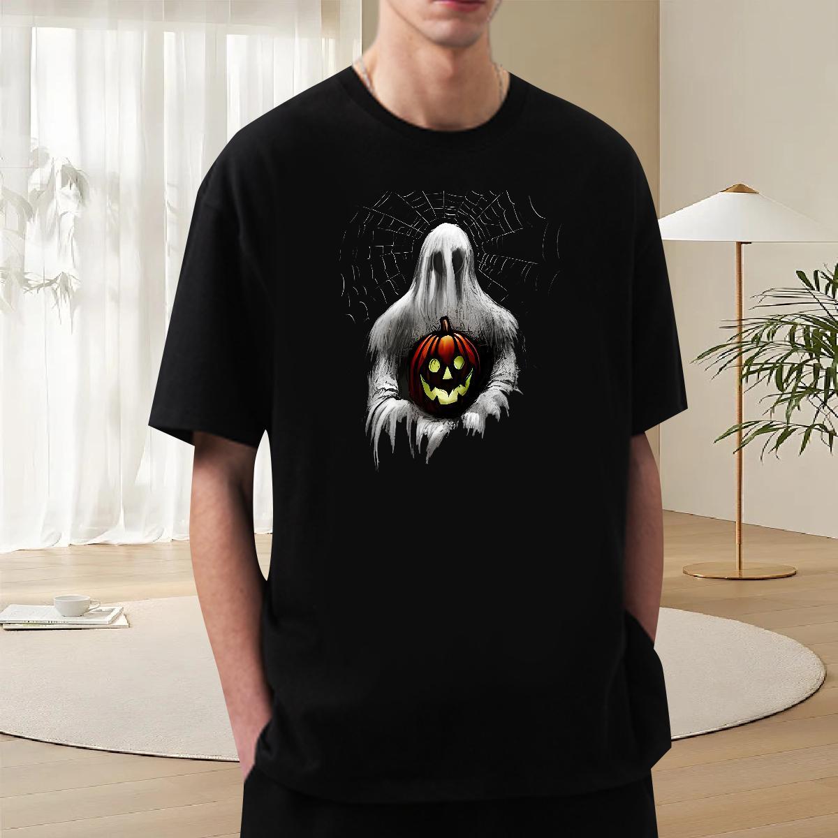 Classic T-Shirts for Men 100% Cotton 230g skull Street wear Hip Hop White Plus Size Breathable Tshirt for Man Woman 2024 DIY Wear