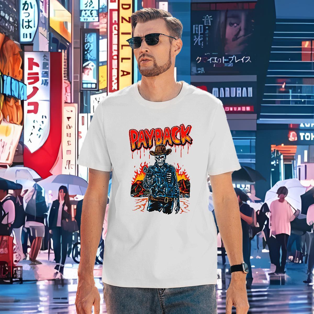 Brand T Shirt For Man 230g Cotton skull Street wear Hip Hop Custom Print Plus Size Breathable Men Clothes T-Shirt Factory Direct Tops Shirt